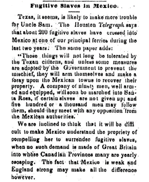Plain Dealer. September 14, 1851. From Hispanic Life in America.
