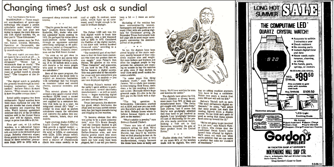 Sunday Plain Dealer. Cleveland, Ohio. December 7, 1975. And, Trenton Evening Times. Trenton, New Jersey. August 21, 1975. From America's Historical Newspapers